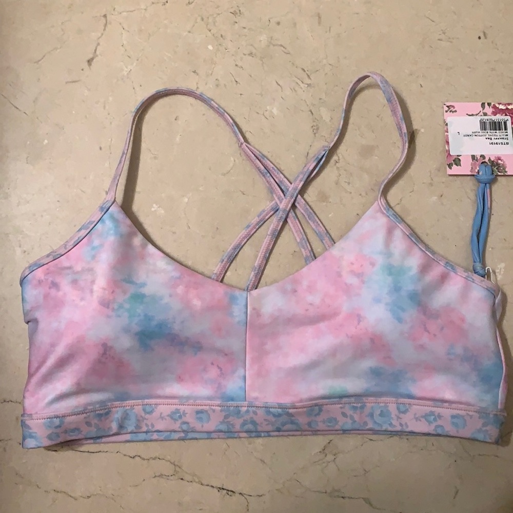 LOVESHACKFANCY x bandier bra sz L